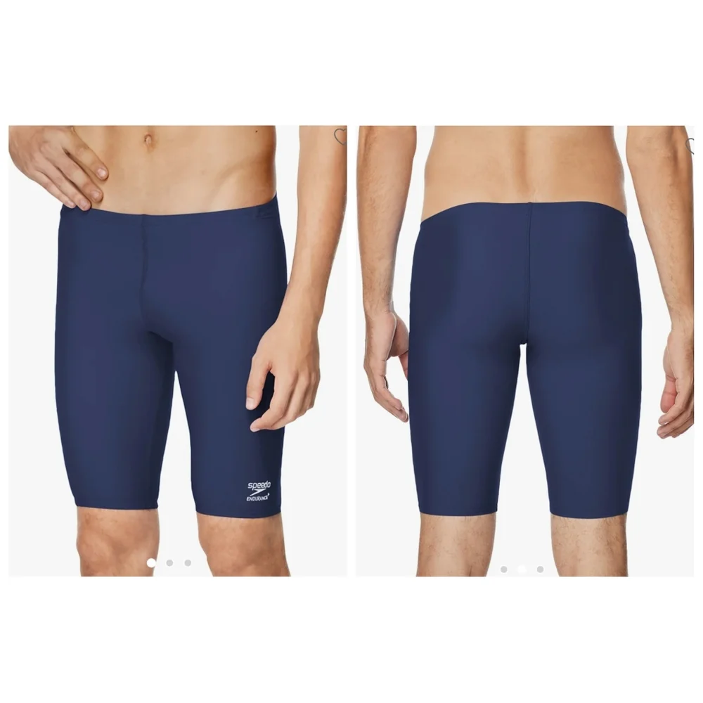 Speedo Men's Solid Endurance+ Jammer Swimsuit 805013/4